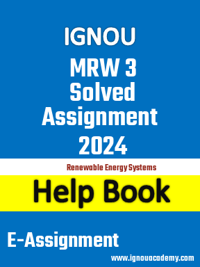 IGNOU MRW 3 Solved Assignment 2024